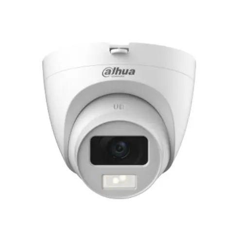 Dahua 2MP Smart Dual Light HDCVI Fixed-Focal Dome 20 MTR IR Distance, Lens 3.6 MM With Built In Mic (Plastic)#DH-HAC-HDW1200CLQP-IL-A