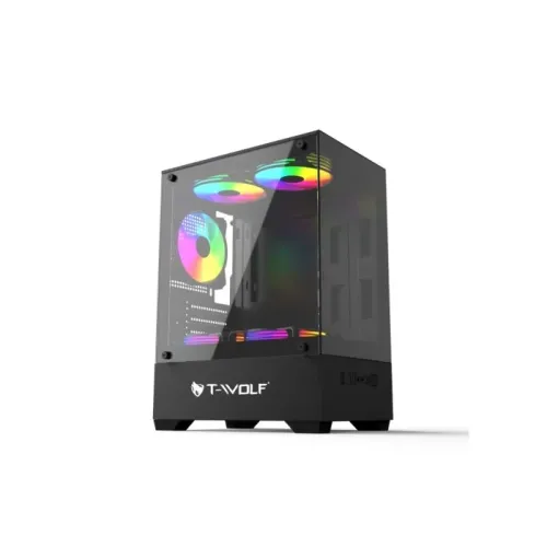 [0008894] T-Wolf Ice Cooler X5 ARGB M-ATX Mid Tower Gaming Casing