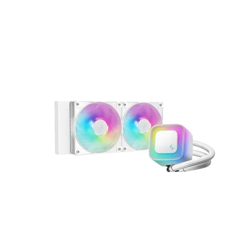 DeepCool LE240 V2 240mm ARGB All-in-One Liquid CPU Cooler White 