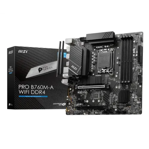 [09519] MSI PRO B760M-A WIFI DDR4 mATX Motherboard
