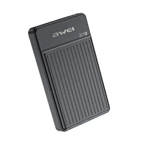 [09649] Awei P33K 10000mah Fast Charging Wireless Magnetic Power Bank Black (22.5W)