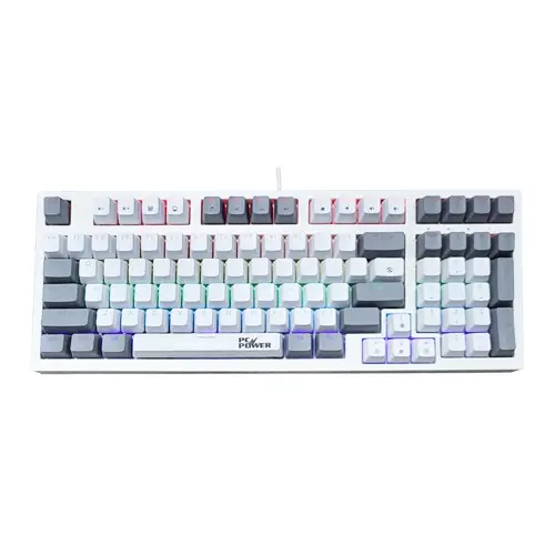 [04813] PC POWER K98 RGB HOT-Swappable Wired Gaming Mechanical Keyboard Blue Switch - (WH)