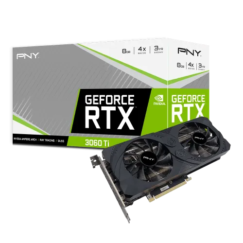 PNY GeForce RTX 3060 Ti 8GB UPRISING Dual Fan LHR Graphics Card