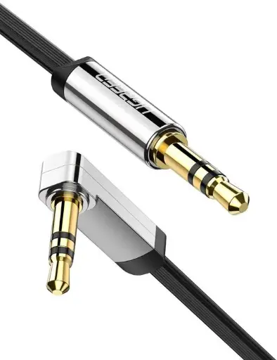 [06275] UGREEN 10728 3.5MM STRAIGHT TO 90 AUDIO CABLE 3M FLAT