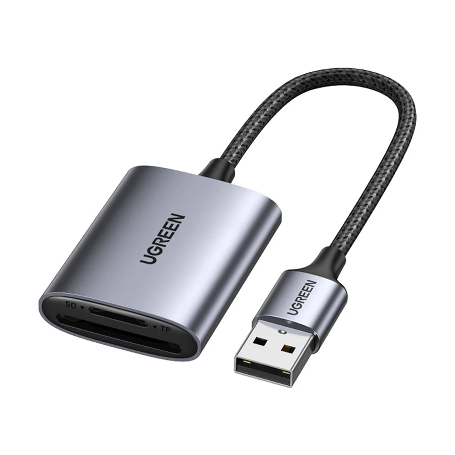 UGREEN CM401 (80887) USB Male to SD/TF Gray Card Reader #80887