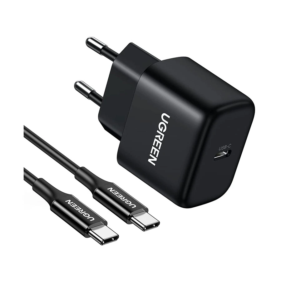 UGREEN CD250 (50581) 25W PD Mini Fast Charger With UGREEN (80145) 2M USB C to C Cable