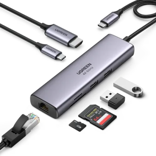[06535] UGREEN CM512 USB-C 7-In-1 Multifunction Adapter With 4K HDMI & Ethernet #90568
