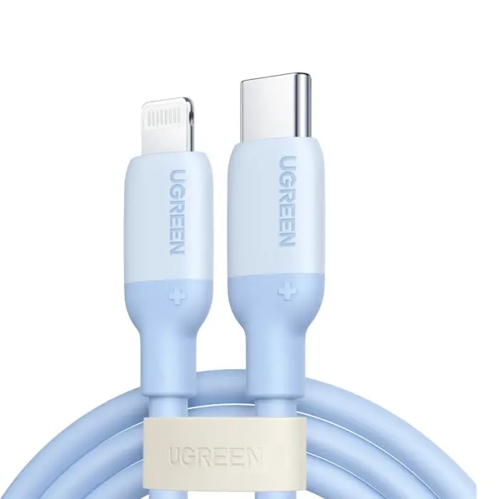 UGREEN US387 (20313) USB Type-C Male to Lightning Male, 1 Meter, Navy blue Charging & Data Cable