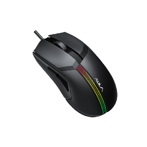 AULA F813 Pro Colorful Light Effects Wired Gaming Mouse Black