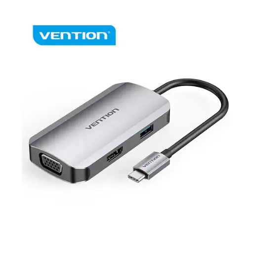 [07220] VENTION TOAHB USB-C to HDMI/VGA/USB Docking Station