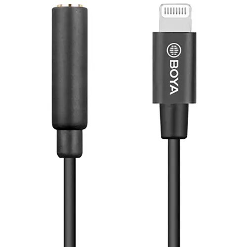 Boya BY-K3 3.5MM TRRS(FEMALE)TO LIGHTNING (MALE) AUDIO ADAPTER