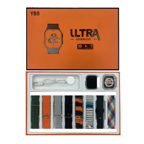 Y80 Ultra Smart watch with 8 Strap
