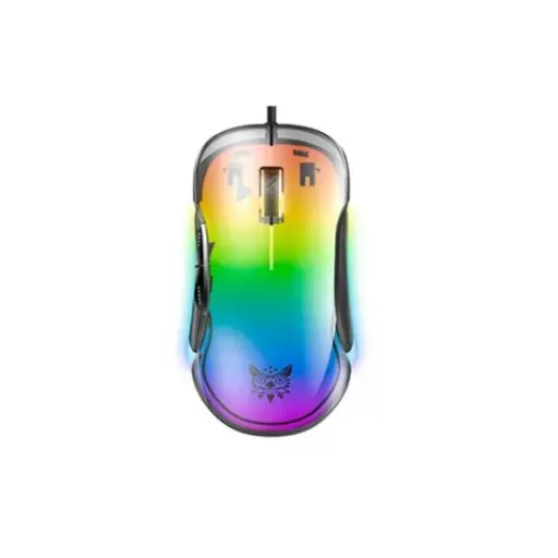 [04730] Onikuma CW925 12800 DPI RGB Backlit Wired Transparent Gaming Mouse