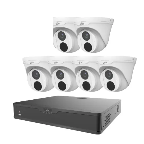 Uniview 8-Chanel XVR 6 Unit 4MP CC Camera Package Without Monitor