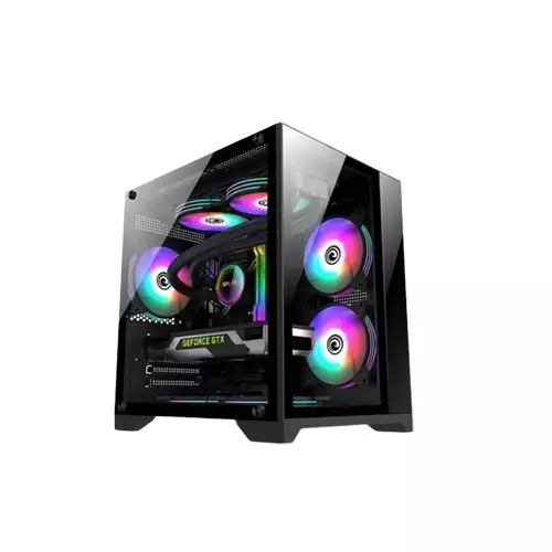 Wintech SKYVIEW X2 BK M-ATX Gaming Case with 3 ARGB Fan