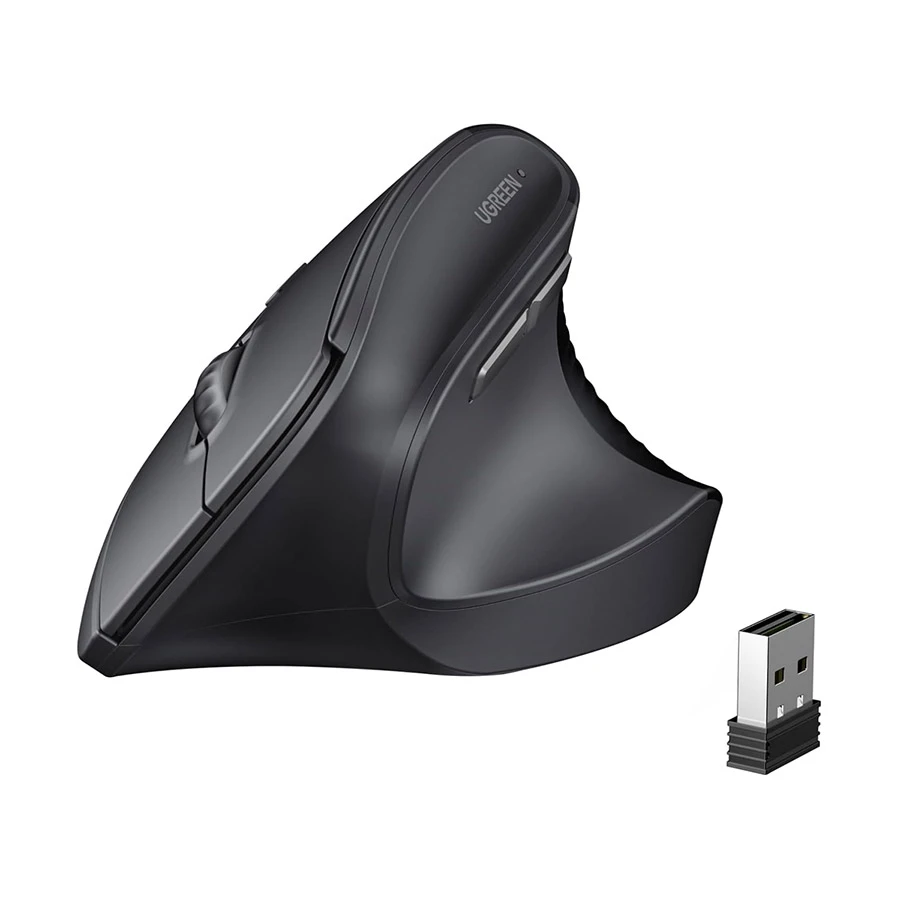 Ugreen M571 Wireless Black Silent Vertical Mouse #55916 