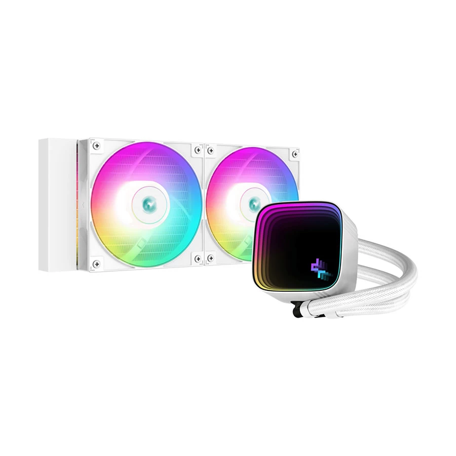 DeepCool LS520 SE WH ARGB 240mm AIO White Liquid CPU Cooler #R-LS520-WHAMMM-G-1